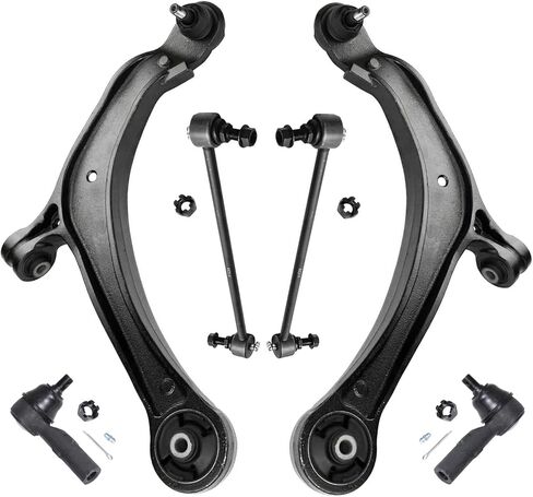 Detroit Axle - 6pc مجموعة التعليق الأمامي لعام 2011-2017 هوندا أوديسي ، 2 أذرع تحكم منخفضة مع مجموعة مفصل الكرة 2 نهايات قضيب التعادل الخارجي 2 روابط شريط الترجيع 2012 2013 2015 2015 2015 استبدال in Saudi Arabia