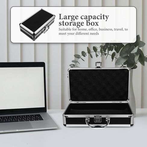 DOITOOL Toolbox حقيبة ألومنيوم للرجال حافظة صلبة مع حافظات صلبة من الألومنيوم الرغوي حقيبة معدنية واقية صلبة حقائب للرجال سعة عالية من سبائك الألومنيوم صندوق ملكة جمال الفانيلا in Kuwait