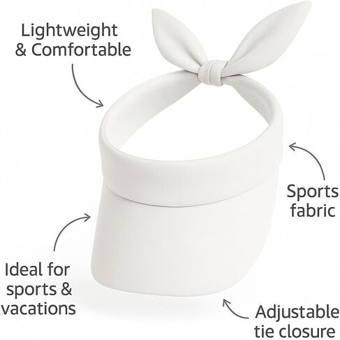 Women´s Visor - Adjustable and Lightweight, Ideal for Golf, Running, Tennis and Beach - UV Sun Protection, Summer Hat in Kuwait