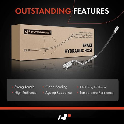 A-Premium Brake Hydraulic Hose Compatible with Select Hyundai Models - Accent 2013 2014 2015 2016 2017 1.6L - Replace# 587371R000 in Saudi Arabia