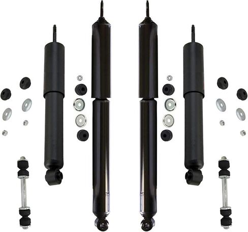 Detroit Axle - 4WD Front 6pc Shock Absorbers Kit for 1997-2003 Ford F-150, 4 Front and Rear Shock Absorbers 2 Sway Bars 1997 1998 1999 2000 2001 2002 2003 Replacement in Saudi Arabia