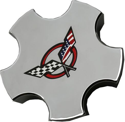 4pcs Custom Wheel Center Caps USA Flag متوافقة مع 2000-2004 Corvette C5 Z06 Center Center Cover Presection (Black) in Kuwait