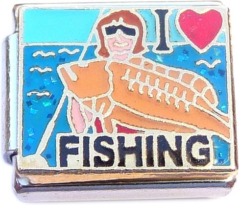 I Love Fishing Italian Charm in Saudi Arabia