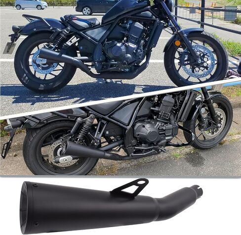 Motorcycle Stainless Steel Full Complete System Exhaust Muffler Pipe Header & Mid Pipe & Tail Muffler Compatible with Ho-n&da Rebel CMX 1100 CMX1100 2021 2022 2023 2024 (With Silencer) in Saudi Arabia