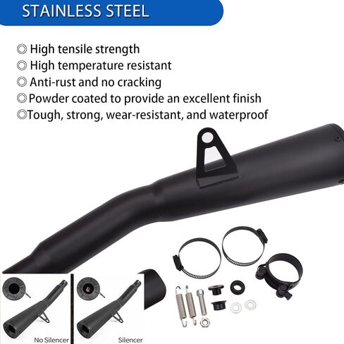 Motorcycle Stainless Steel Full Complete System Exhaust Muffler Pipe Header & Mid Pipe & Tail Muffler Compatible with Ho-n&da Rebel CMX 1100 CMX1100 2021 2022 2023 2024 (With Silencer) in Saudi Arabia