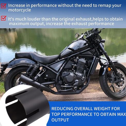 Motorcycle Stainless Steel Full Complete System Exhaust Muffler Pipe Header & Mid Pipe & Tail Muffler Compatible with Ho-n&da Rebel CMX 1100 CMX1100 2021 2022 2023 2024 (With Silencer) in Saudi Arabia