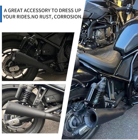 Motorcycle Stainless Steel Full Complete System Exhaust Muffler Pipe Header & Mid Pipe & Tail Muffler Compatible with Ho-n&da Rebel CMX 1100 CMX1100 2021 2022 2023 2024 (With Silencer) in Saudi Arabia