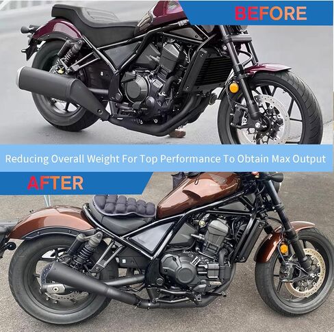 Motorcycle Stainless Steel Full Complete System Exhaust Muffler Pipe Header & Mid Pipe & Tail Muffler Compatible with Ho-n&da Rebel CMX 1100 CMX1100 2021 2022 2023 2024 (With Silencer) in Saudi Arabia