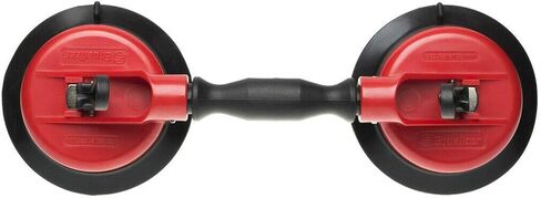 Heavy Duty Dual Vacuum Suction Cup Glass Lifter with Curved Pads, Strength Handheld Stone Handling Tool, 330lb Horizontal Suction Cup in Saudi Arabia