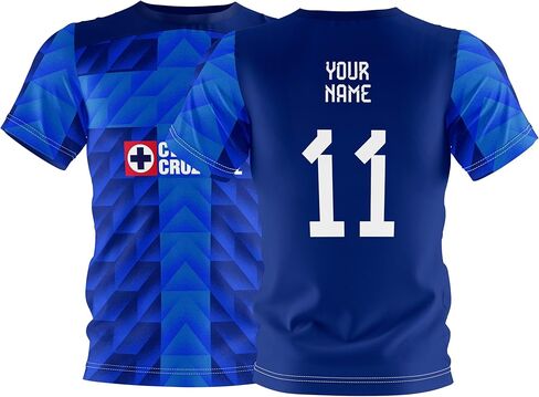Fan Custom Cruz Azul Soccer Mexico Team Football - Jersey Football for Kids عدة أحجام ... in Kuwait