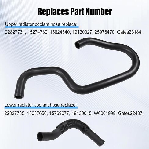22827731 Upper & 22827735 Lower Radiator Coolant Hose Kit for 2007-2014 Cadillac Escalade for GMC Sierra Yukon for Chevy Avalanche Tahoe Silverado Suburban 1500 2500 3500 15274730 15824540 in Saudi Arabia