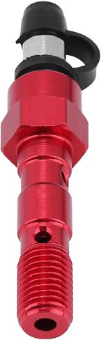 Banjo Bolt ، Universal M10x1.25mm mylinder brake player scliper scliper screw banjo blood blade nipple مع استبدال غطاء الغبار للدراجة النارية (أحمر) in Kuwait