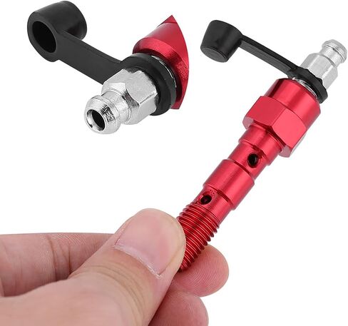 Banjo Bolt ، Universal M10x1.25mm mylinder brake player scliper scliper screw banjo blood blade nipple مع استبدال غطاء الغبار للدراجة النارية (أحمر) in Kuwait