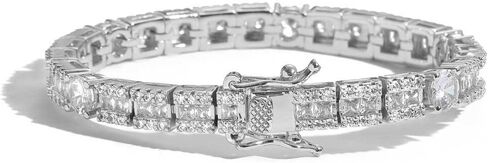 14 كيلو الذهب الهيب هوب 6 ملم شكل مختلط Moissanite سلسلة الرجال الرجال ، جريئة وعصرية ، مثالية لرجال الرجال in Saudi Arabia