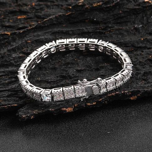 14 كيلو الذهب الهيب هوب 6 ملم شكل مختلط Moissanite سلسلة الرجال الرجال ، جريئة وعصرية ، مثالية لرجال الرجال in Saudi Arabia