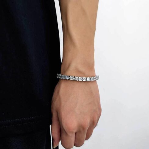 14 كيلو الذهب الهيب هوب 6 ملم شكل مختلط Moissanite سلسلة الرجال الرجال ، جريئة وعصرية ، مثالية لرجال الرجال in Saudi Arabia