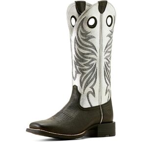 ARIAT Women's Dark Carbon Vamp Antique Silver Top Round Up Ryder Boot in Kuwait