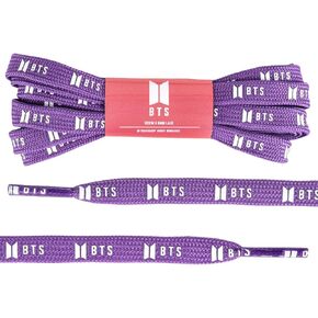 K-Pop BTS Shoelaces Merch 8mm Flat Laces (120cm) for Sneakers, Boots & Streetwear, Festa Edition | Purple Polyester Shoelace for Kpop Fans & ARMYs | BTS Merch Borahae Bangtan Laces in Saudi Arabia