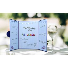 كتاب ضيوف عيد ميلاد مخصص مع إطار للصور ، الأزرق in Kuwait