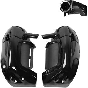 Green-L Black Black Lower Vented Leging Fairing With 6.5 "PODS PODS FIT FOR HARLEY TOURING ROAD KING STREET GLIDE ELECTRA GLIDE ULTRA 1983-2013 MODELS in Kuwait