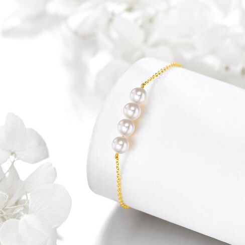 Kecho 14k Gold Gold Freshwater Bracelet Pearl Starled 14K Gold Gold Jewelry Minivary Hift For Women in Saudi Arabia