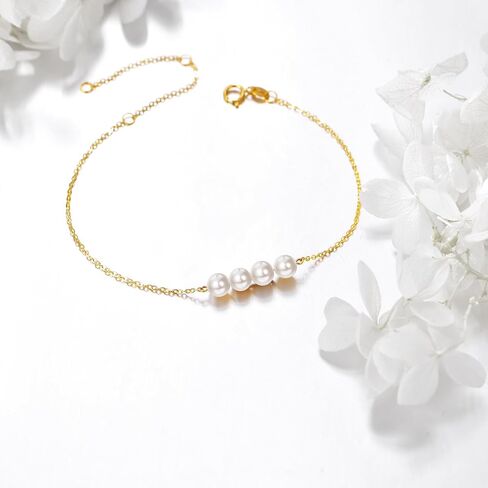 Kecho 14k Gold Gold Freshwater Bracelet Pearl Starled 14K Gold Gold Jewelry Minivary Hift For Women in Saudi Arabia