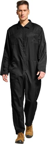VOGRYE Coveralls for Men Long Sleeve Cotton Blend Work Jumpsuit Halloween Mechanic for Adult Cosplay Party in Kuwait