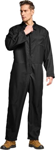 VOGRYE Coveralls for Men Long Sleeve Cotton Blend Work Jumpsuit Halloween Mechanic for Adult Cosplay Party in Kuwait