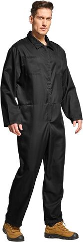 VOGRYE Coveralls for Men Long Sleeve Cotton Blend Work Jumpsuit Halloween Mechanic for Adult Cosplay Party in Kuwait