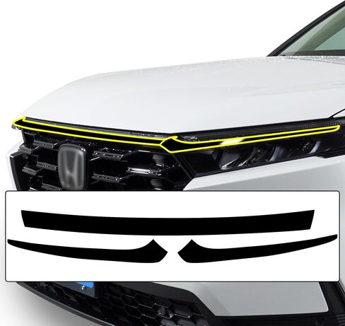 BOGAR TECH DESIGNS Front Chrome Delete Overlay Compatible with Honda CR-V 2023-2025, Gloss Black in Saudi Arabia