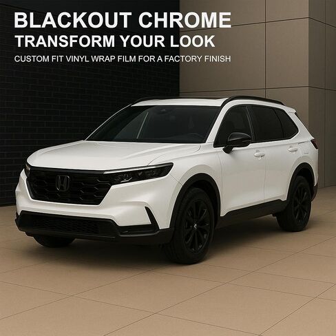 BOGAR TECH DESIGNS Front Chrome Delete Overlay Compatible with Honda CR-V 2023-2025, Gloss Black in Saudi Arabia