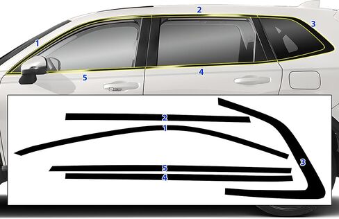 BOGAR TECH DESIGNS Front Chrome Delete Overlay Compatible with Honda CR-V 2023-2025, Gloss Black in Saudi Arabia