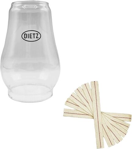 Light of Mine - مجموعة استبدال فانوس الزيت Dietz #2500 Jupiter/#90 D-Lite بما في ذلك الكرة الأرضية والموقد وشرائط فتيل 7/8 بوصة من القطن (Jupiter/D-Lite) in Kuwait