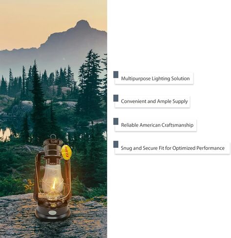 Light of Mine - مجموعة استبدال فانوس الزيت Dietz #2500 Jupiter/#90 D-Lite بما في ذلك الكرة الأرضية والموقد وشرائط فتيل 7/8 بوصة من القطن (Jupiter/D-Lite) in Kuwait