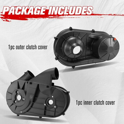 HAKA TOUGH Inner & Outer Clutch Housing Variator Cover for Polaris RZR XP 1000 Accessories 2015-2023, Replace OEM # 2635611, 5451767-070, 5451767, 2635158, 2635822, 2634229, 2PCS in Saudi Arabia