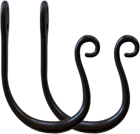Urbanest Set of 2 Zinc Curl Drapery Holdbacks, Antique Brass in Saudi Arabia