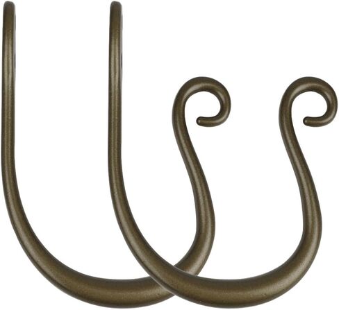 Urbanest Set of 2 Zinc Curl Drapery Holdbacks, Antique Brass in Saudi Arabia