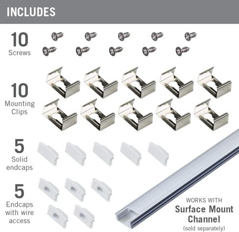 Armacost Lighting 960005 Accessory Packs for LED Tape Light Mounting Channels, Black in Saudi Arabia