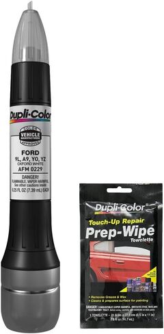 Dupli-Color AFM0229 Oxwhite Match Match Fix All-in-1 Touch-Up Paint for Ford Opencles (A9 ، YO ، YZ ، 9L) مع Towelette Prep Wipe (عنصران) in Saudi Arabia