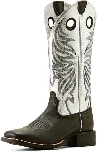 ARIAT Women's Dark Carbon Vamp Antique Silver Top Round Up Ryder Boot in Saudi Arabia