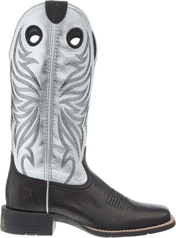ARIAT Women's Dark Carbon Vamp Antique Silver Top Round Up Ryder Boot in Saudi Arabia