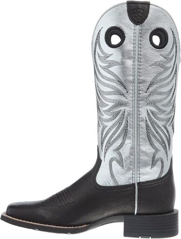 ARIAT Women's Dark Carbon Vamp Antique Silver Top Round Up Ryder Boot in Saudi Arabia