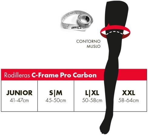 زوج من دعامات الركبة Leatt Brace C-Frame Pro Carbon للبالغين (أسود - كبير/X-Large) in Saudi Arabia