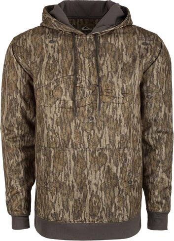 Drake Waterfowl's Men's Eddy منقوش DW2298 صيد منتصف الوزن هوديي مع kangaroo جيب in Kuwait