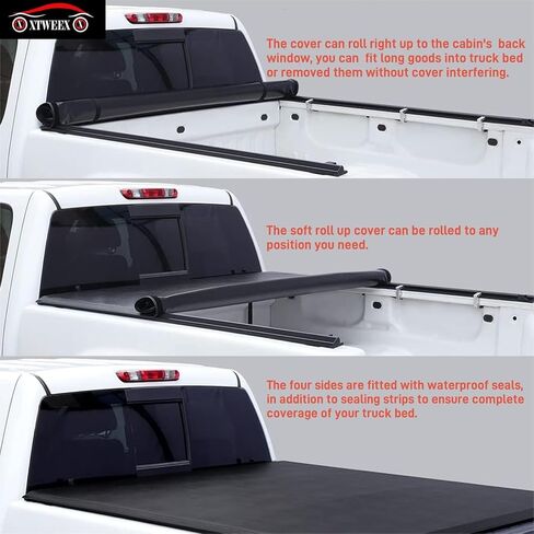 غطاء شاحنة Tri-Fold Hard Tri-Fold Cover Tonneau متوافق مع 5.2 قدم لعام 2015-2025 Chevy Colorado/GMC Canyon Bed 5.2 FT in Kuwait