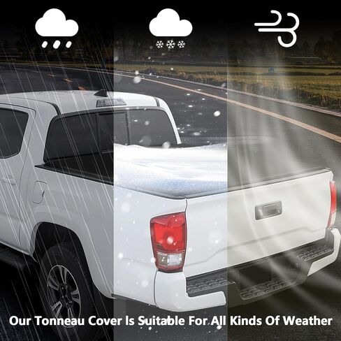 غطاء شاحنة Tri-Fold Hard Tri-Fold Cover Tonneau متوافق مع 5.2 قدم لعام 2015-2025 Chevy Colorado/GMC Canyon Bed 5.2 FT in Kuwait