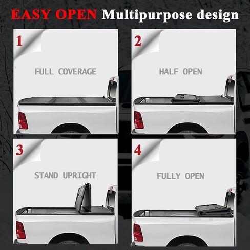 غطاء شاحنة Tri-Fold Hard Tri-Fold Cover Tonneau متوافق مع 5.2 قدم لعام 2015-2025 Chevy Colorado/GMC Canyon Bed 5.2 FT in Kuwait