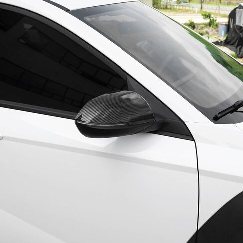 YOUTOOCAR Carbon Fiber Style Exterior Mirror Cover Side Rear view Mirror Covers Trim Kits Compatible with 2024 Hyundai KONA Accessories in Saudi Arabia