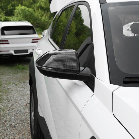 YOUTOOCAR Carbon Fiber Style Exterior Mirror Cover Side Rear view Mirror Covers Trim Kits Compatible with 2024 Hyundai KONA Accessories in Saudi Arabia
