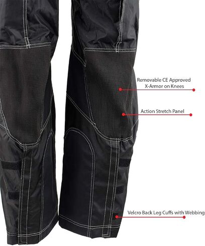 Milwaukee Leather MPM5730 Men Black and Gray Tri -Tri -Tri -Tex Fabric Motorcycle Rider Pants W/CE Protection - 34 in Saudi Arabia